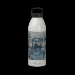 Boats painting with cool day colors on fun water bottles