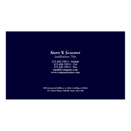 Boats sailing yacht club in harbor business business card template (back side)