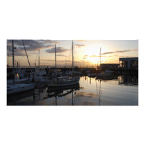 BoatsSunset041609b Picture Card