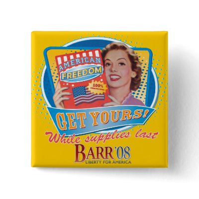 Bob Barr for President Vintage Button by Libertymaniacs
