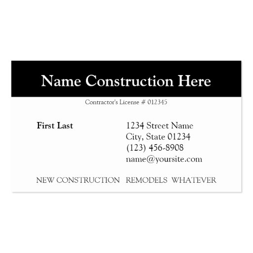 Bob Business Card Template (front side)