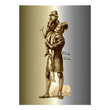 Bob Cratchit and Tiny Tim Christmas Carol Custom Invitation