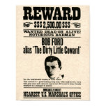 Bob Ford REWARD Poster