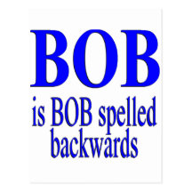 Bob is Bob backwards Post Cards