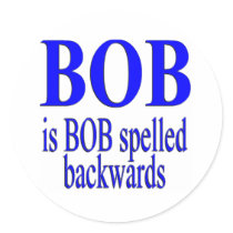 Bob is Bob backwards Stickers