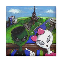 Bob & Jane Invade Paris magnets by karmabox Bob & Jane Invade Paris magnets