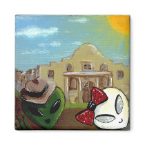 Bob & Jane Visit the Alamo magnets by karmabox Bob & Jane Visit the Alamo magnets