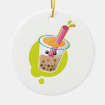 Boba Milk Tea Christmas Ornament