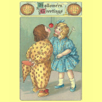 Bobbing for Apples Halloween Greetings Kid's Tees t-shirts