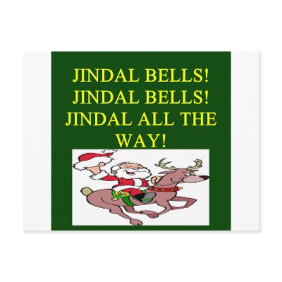 bobby jindal christmas shirt post cards by jimbuf