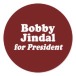 BOBBY JINDAL FOR PRESIDENT 2 STICKERS