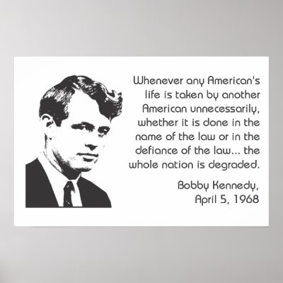 Bobby Kennedy Nonviolence Poster by stopgunviolence