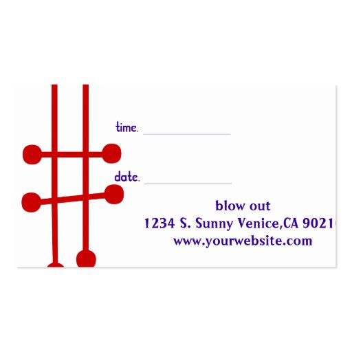 Bobby Pin Regualr Business Card (back side)