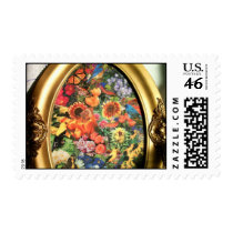 Bobby's Birds and flowers and butterflys collage Postage Stamp