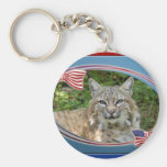 Bobcat Patriotic Keychain