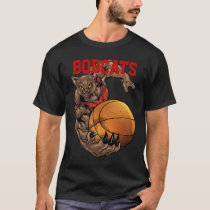 bobcats, basketball, cartoon, design, claws, al rio, sports, leisure, T-shirt/trøje med brugerdefineret grafisk design