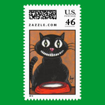 BoBo the Black Cat (series) - postage stamp stamps