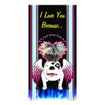 Bobo the Devil Dog does Angel Photo Greeting Card