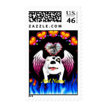 Bobo the Devil Dog does Angel Postage Stamp
