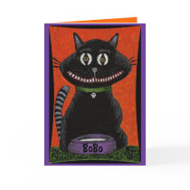 BoBo The Halloween Cat - greeting card (2) by folkartblonde BoBo The Halloween Cat - greeting card (2)