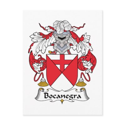 Bocanegra Family Crest Postcards by coatsofarms