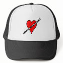 Bocce Ball Heart Trucker Hats