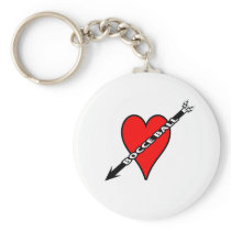 Bocce Ball Heart Keychains