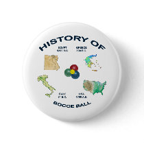 Bocce Ball History Pinback Button
