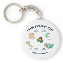 Bocce Ball History Key Chain