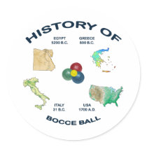 Bocce Ball History Stickers