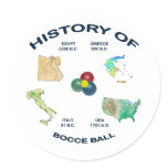 Bocce Ball History Stickers