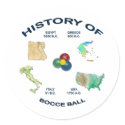 Bocce Ball History Stickers