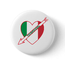Bocce Ball Italy Flag Pinback Button
