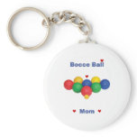 Bocce Ball Mom Heart Keychain