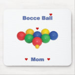 Bocce Ball Mom Heart Mouse Pad