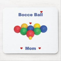 Bocce Ball Mom Heart Mouse Pad