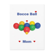 Bocce Ball Mom Heart Post Card