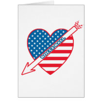 Bocce Ball Patriot Heart Cards
