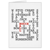 Bocce Ball Puzzle Card