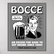 Bocce Dads Poster - Gray