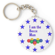 Bocce Man Key Chain