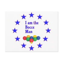 Bocce Man Post Card