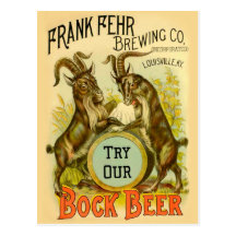 Bock Beer Goats Postcard