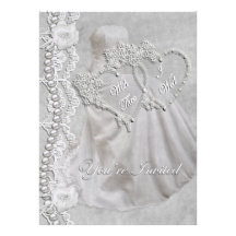 Boda blanco invitaciones personalizada