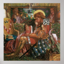 Boda de princesa Sabra Dante Rossetti de San Jorge Poster