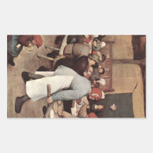 Boda del país de Pieter Bruegel Pegatina