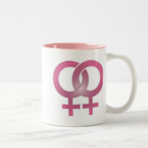 Boda lesbiana taza de café