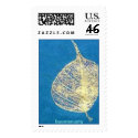 Bodhi Leaf on a Blue Field postage