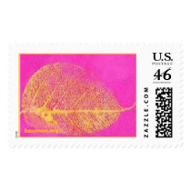 Bodhi leaf on a Bright Violet Field postage