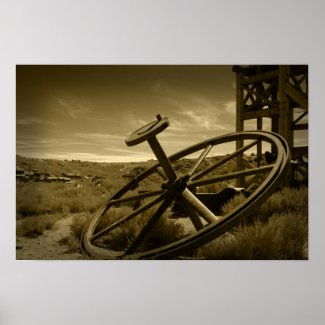 Bodie Ghost Town Sepia Poster print